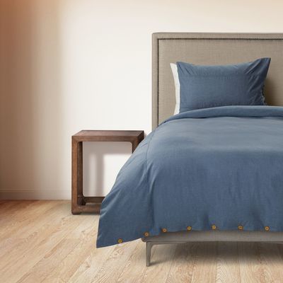 Imagen 2 del producto Funda Plumón Stamp Unicolor 1,5 Plazas Azul