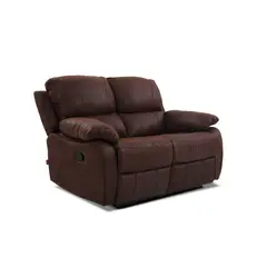 ROSEN - Sofá Reclinable Orson 2 Cuerpos Tela Manual Brandy