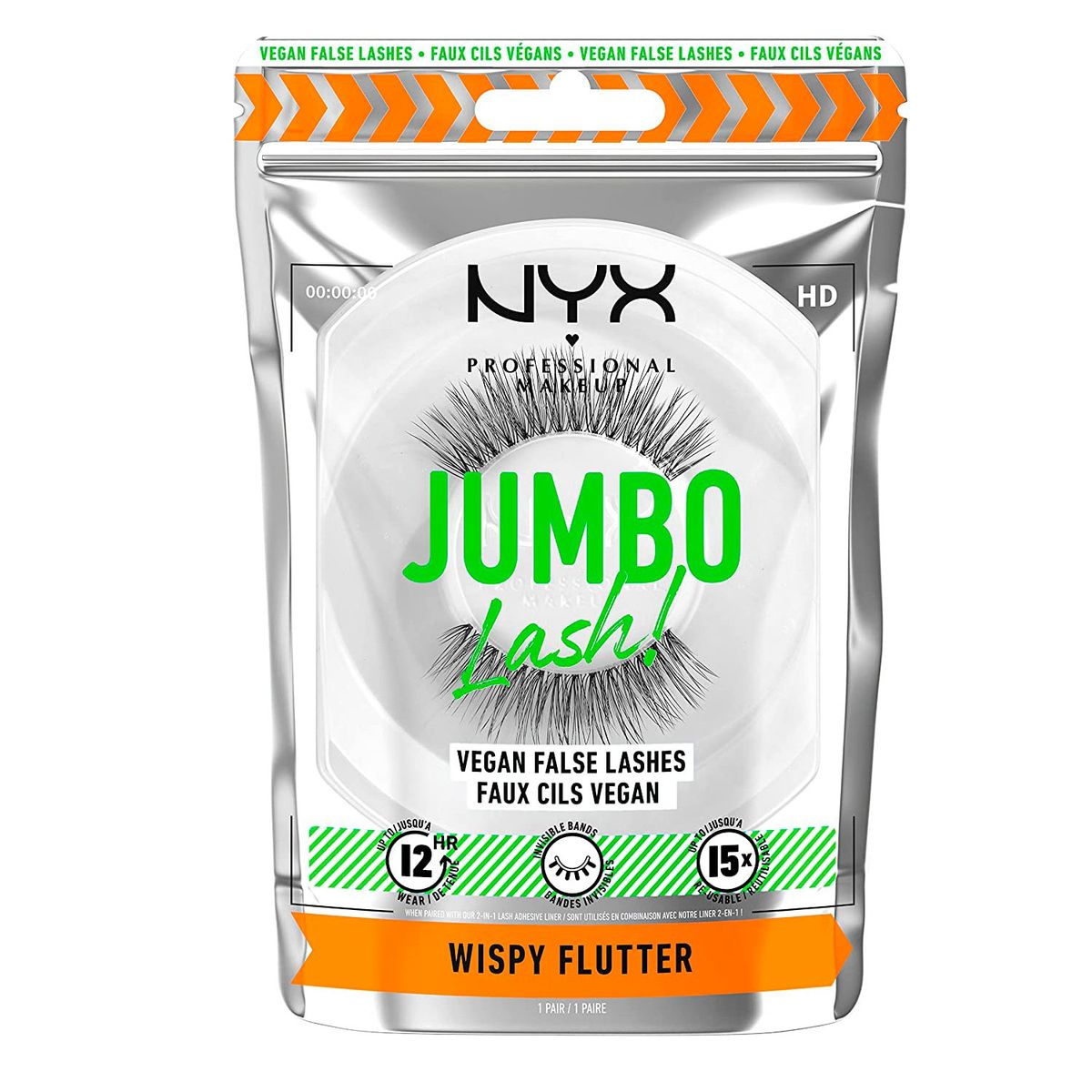 NYX - Jumbo Pestañas Postizas Vegana Reutilizables Ego Flare Nyx