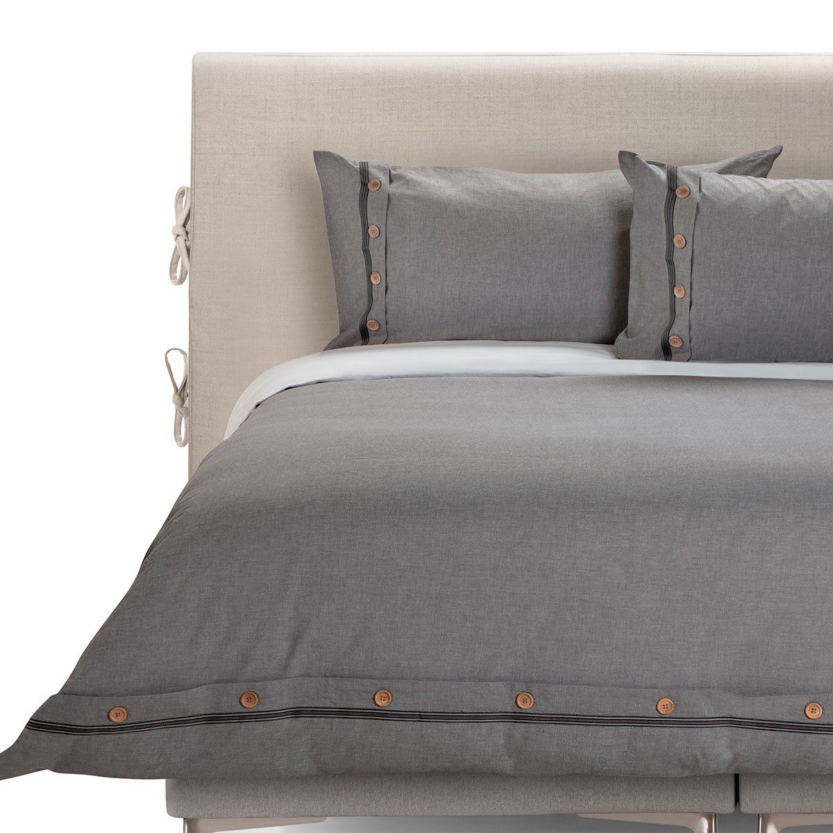 ROSEN - Funda Plumón Rosen Algodón Pure New Lanin King Gris