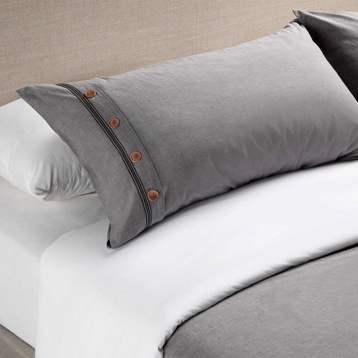 ROSEN - Funda Plumón Rosen Algodón Pure New Lanin King Gris