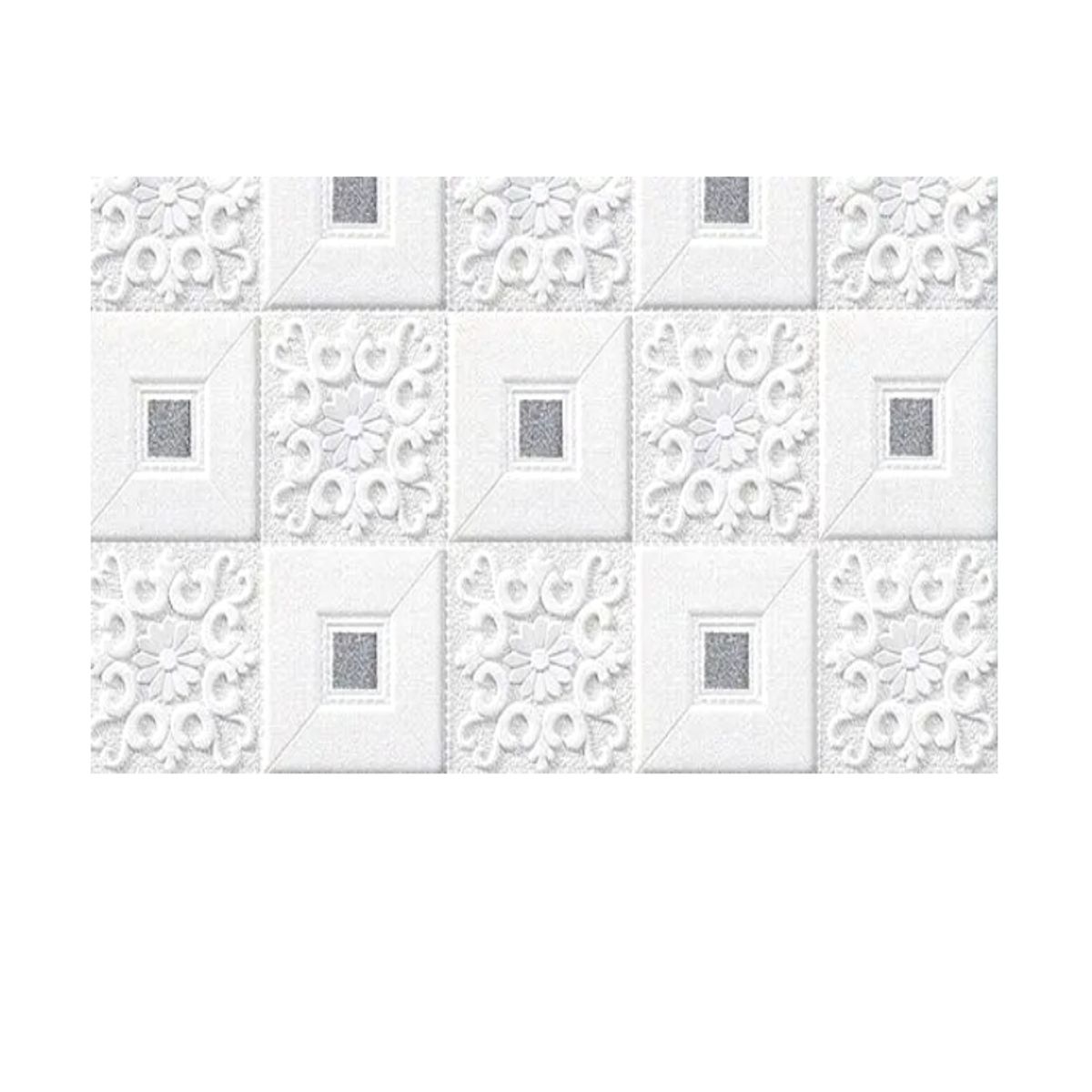 GENERICO - PACK DE 10 Laminas 3D Panel Autoadhesivas 70x70 Cielo Cuadro Plateado