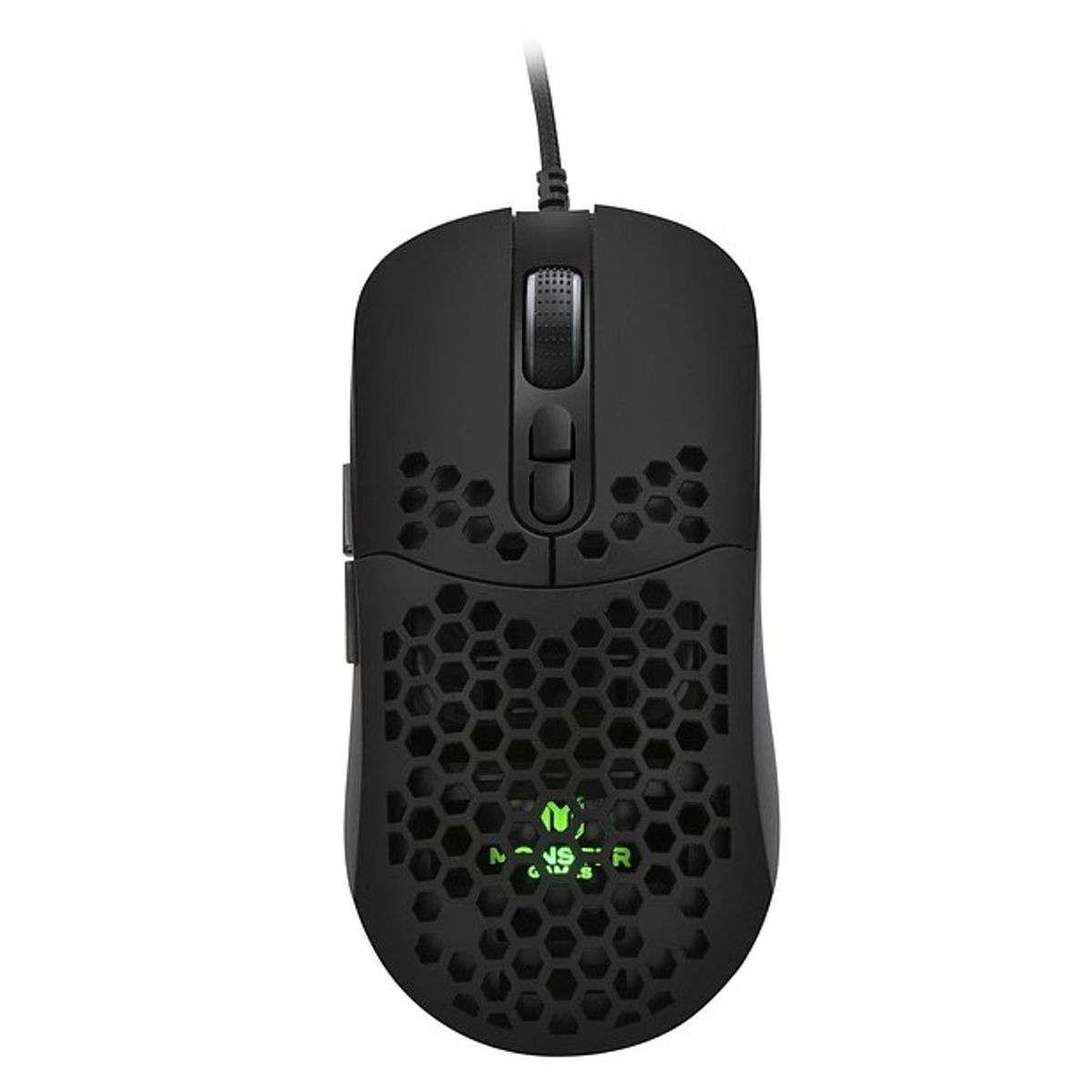 MONSTER GAMES - Mouse Gamer Monster Honeycomb, 6 Botones, RGB, 6400 DPI, Cable 1.5m