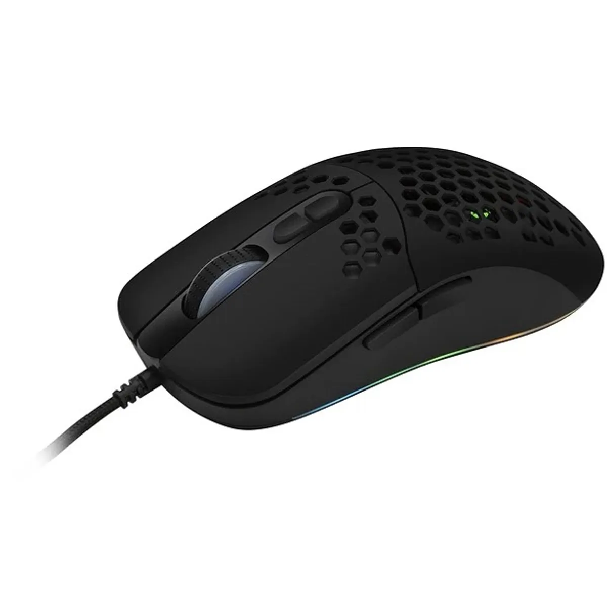 MONSTER GAMES - Mouse Gamer Monster Honeycomb, 6 Botones, RGB, 6400 DPI, Cable 1.5m