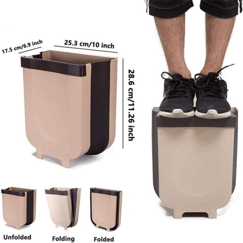 GENERICO - Basurero Plegable Papelero Basureros Plasticos De Cocina 82558