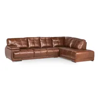Sofá Seccional 6974 Derecho Cuero Caramelo