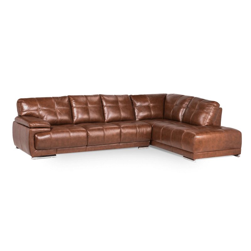ROSEN - Sofá Seccional Rosen 6974  Derecho Cuero Caramelo