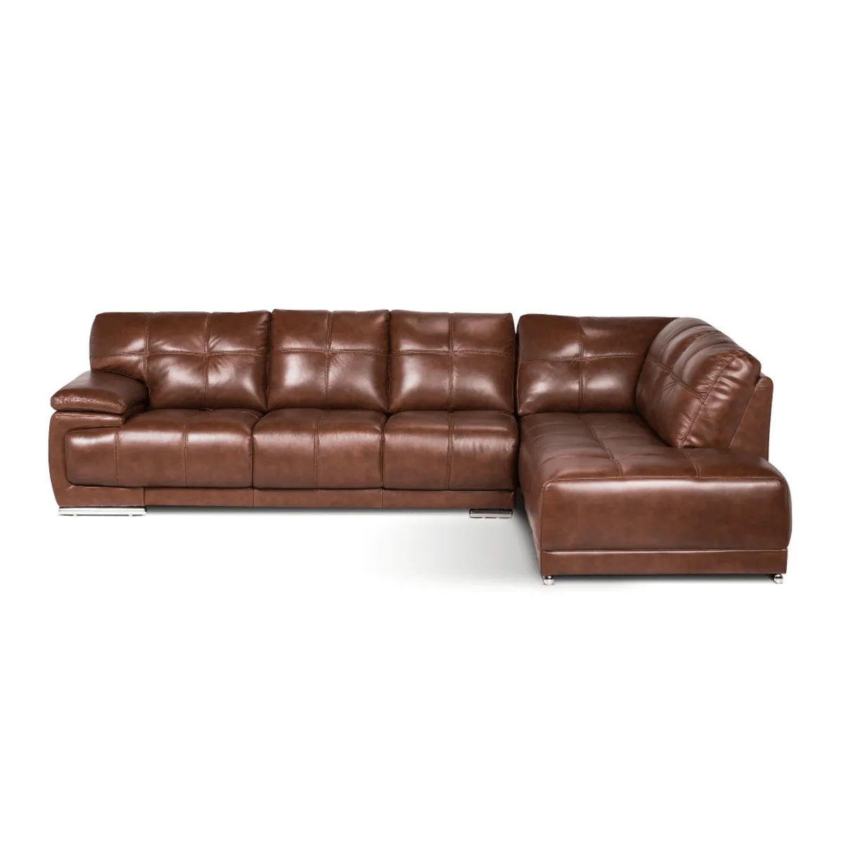 ROSEN - Sofá Seccional Rosen 6974  Derecho Cuero Caramelo