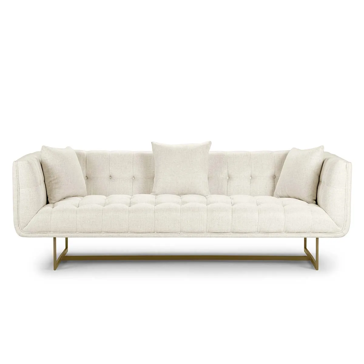 ROSEN - Sofá Rosen Forest Hill 3 Cuerpos Tela Hueso