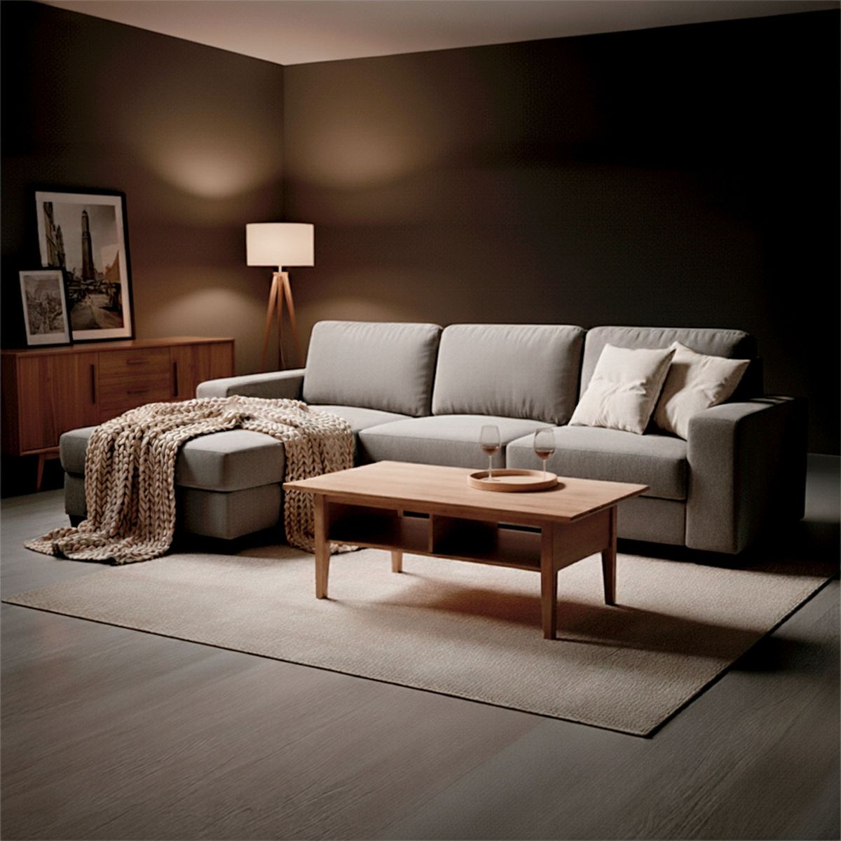 ROSEN - Sofá Seccional Rosen Izquierdo Randall Tela Taupe