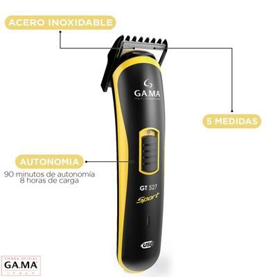 Imagen 2 del producto Cortapelos Gt 527 Sport Usb Inalámbrico Peine De 5 Medidas