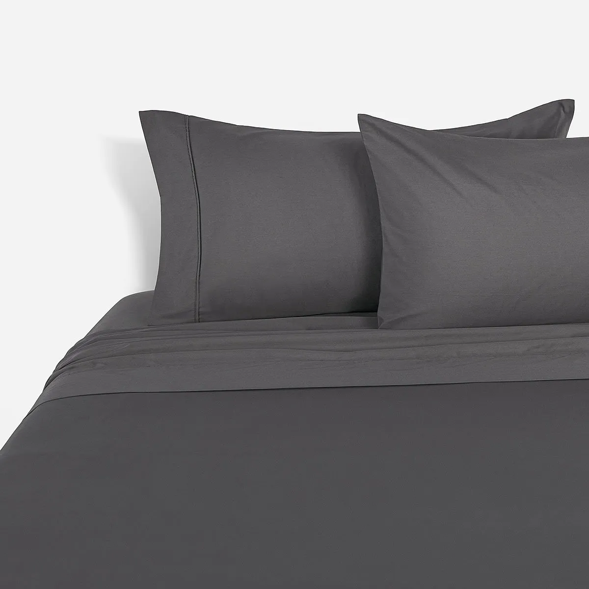 ROSEN - Sábana 400 Hilos Algodón Suvin S. Arias 2 Plazas Charcoal
