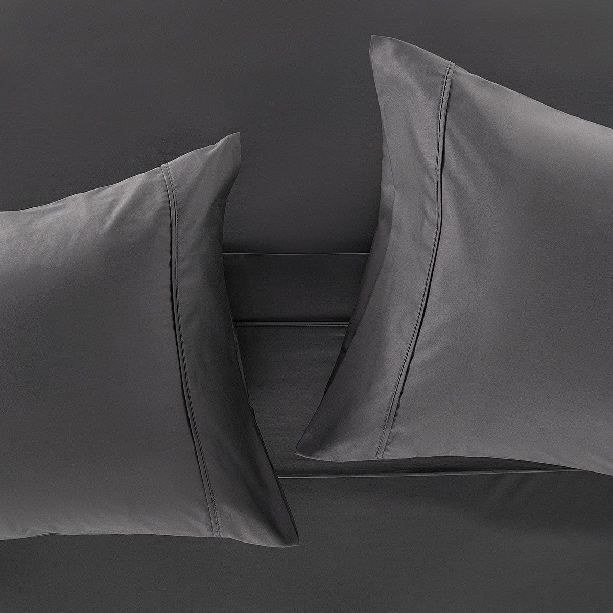 ROSEN - Sábana 400 Hilos Algodón Suvin S. Arias 2 Plazas Charcoal