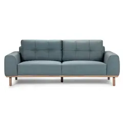 ROSEN - Sofá Biada 3 Cuerpos Tela Azul