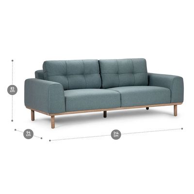 Imagen 2 del producto Sofá Biada 3 Cuerpos Tela Azul