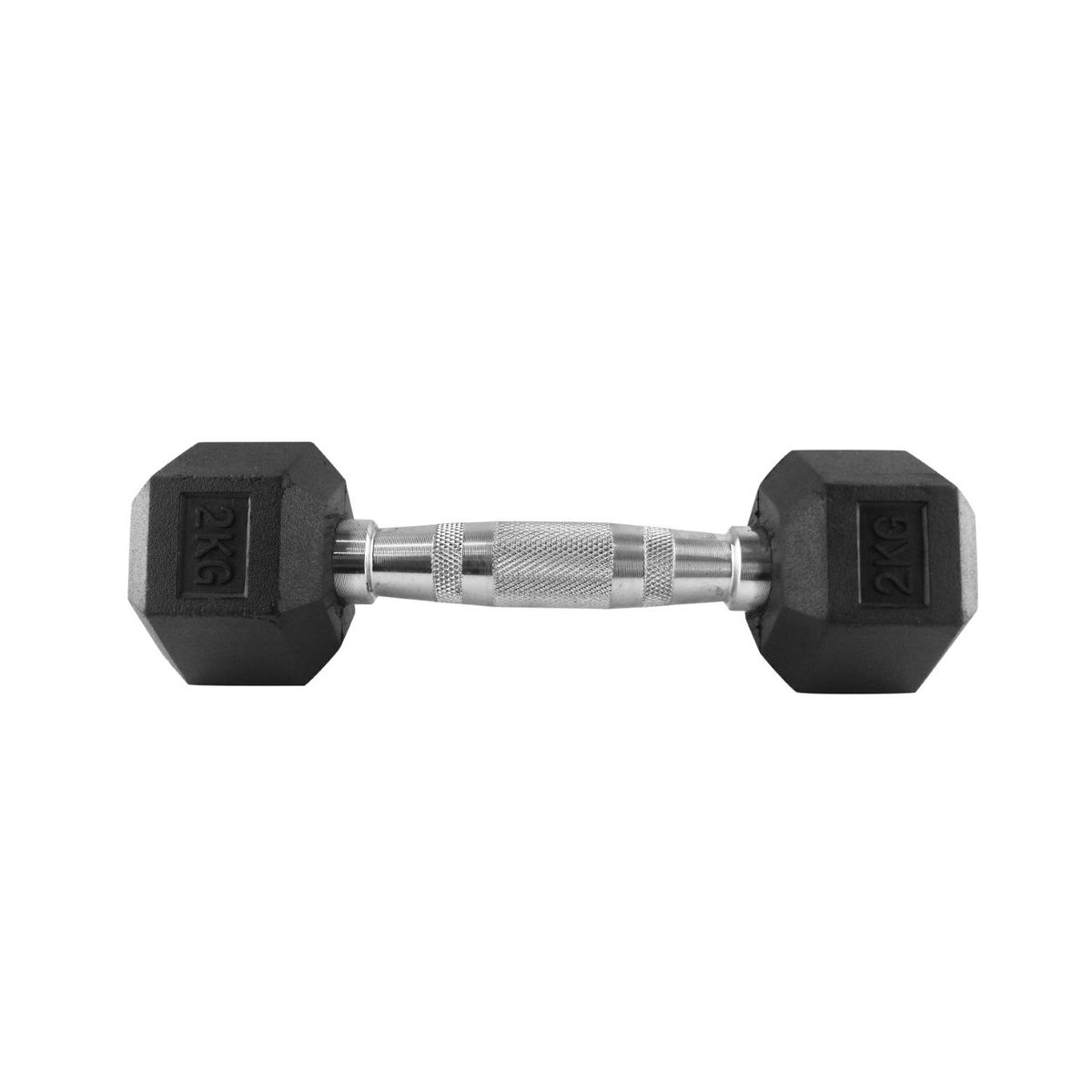 UK TIME - MANCUERNA HEXAGONAL GOMA CROMADA 2KG
