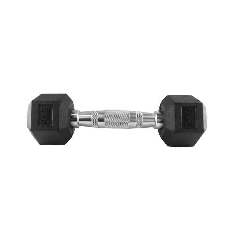 UK TIME - MANCUERNA HEXAGONAL GOMA CROMADA 2KG
