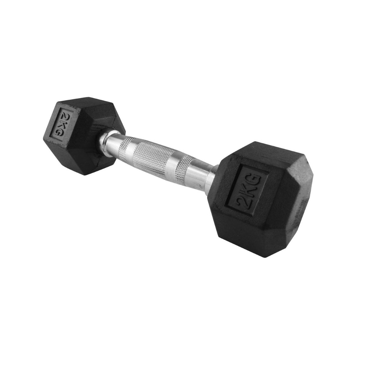 UK TIME - MANCUERNA HEXAGONAL GOMA CROMADA 2KG