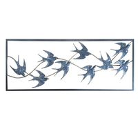 CUADRO METAL WALL DECOR BIRDS (90 x 5 x 31 cm)