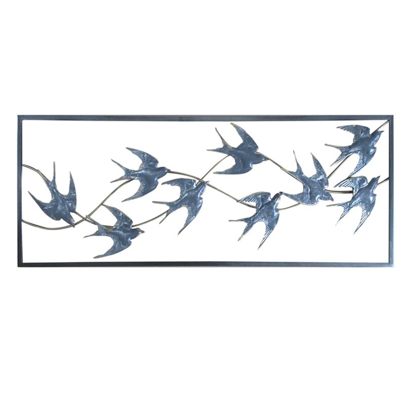 GENERICO - CUADRO METAL WALL DECOR BIRDS (90 x 5 x 31 cm)