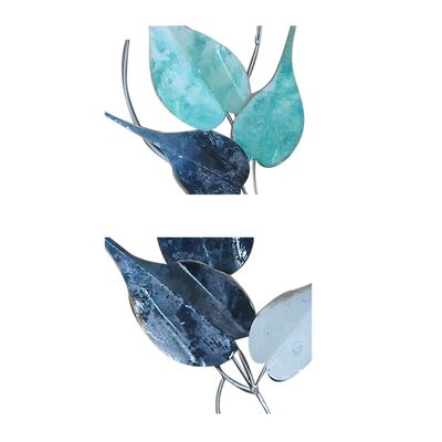 Imagen 2 del producto METAL WALL DECOR BLUE LEAVES (31 x 3 x 90 cm)