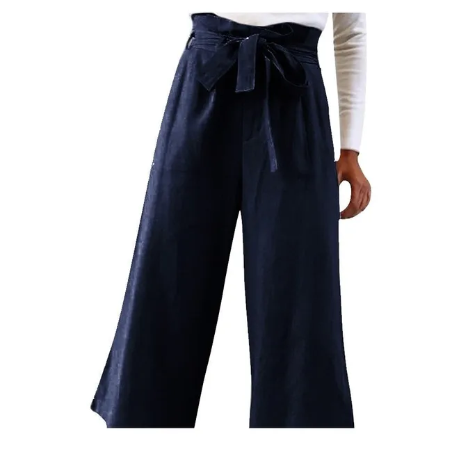 GARSIL - Pantalón Para Mujer Modelo Palazzo Con Lienzo - Semi Formal  Casual.