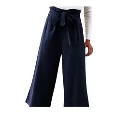 GARSIL - Pantalón Para Mujer Modelo Palazzo Con Lienzo - Semi Formal Casual.