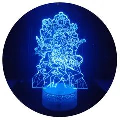 3DILUTION - Lámpara 3d Nanatsu No Taizai Siete Pecados Base Agrietada