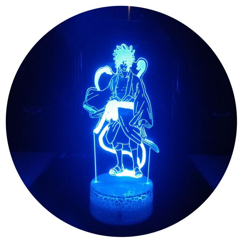3DILUTION - Lámpara Escritorio 3d Sasuke Serpientes Base Agrietada