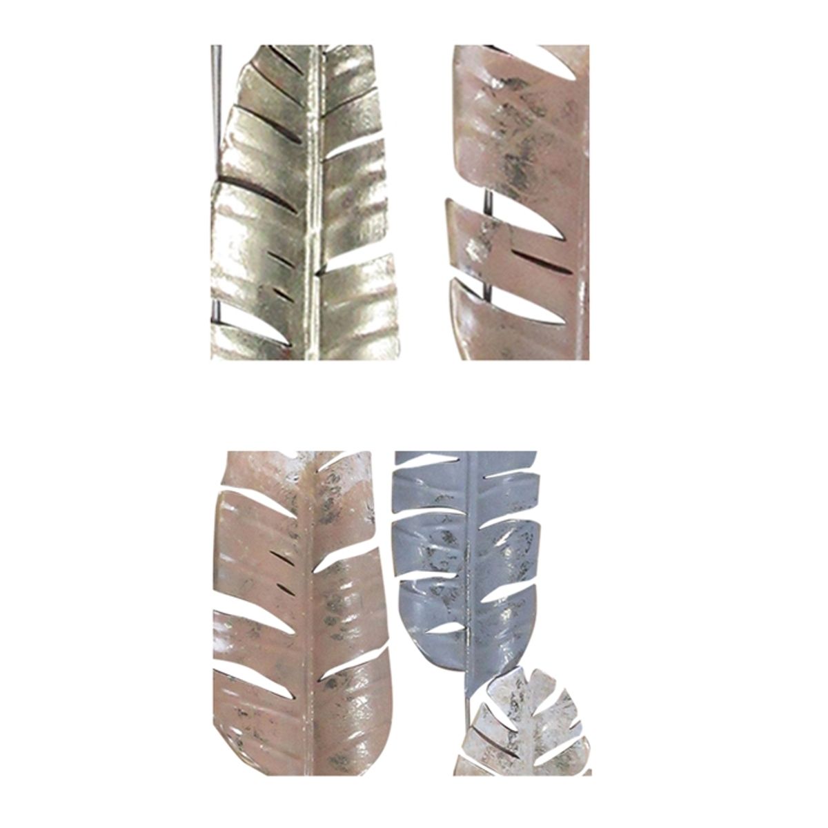 MSA MUEBLES SANTA ANA - METAL WALL DECOR FOUR LEAVES (31 x 3 x 90 cm)