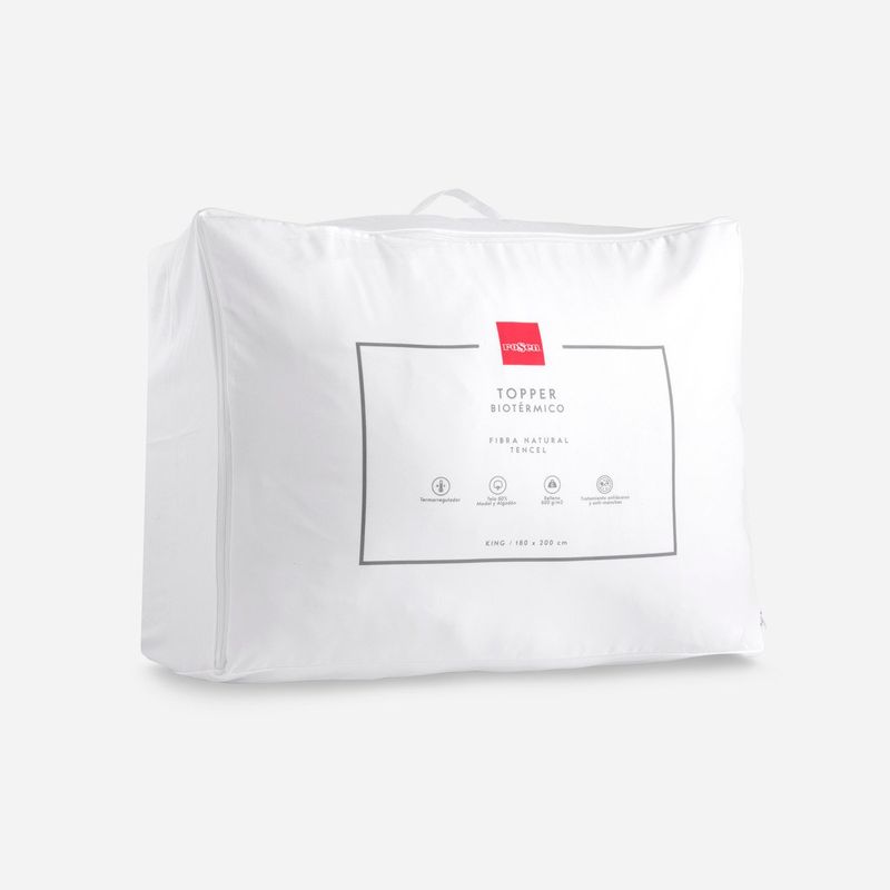 ROSEN - Topper Biotérmico Rosen 1,5 Plazas 105 X 200 Cm Blanco