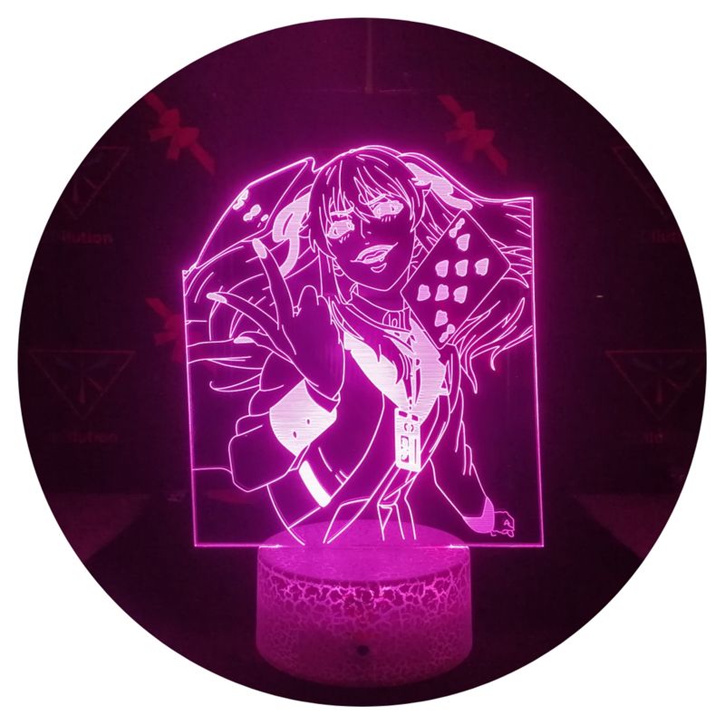 3DILUTION - Lámpara Led 3D Kakegurui Jabami Yumeko Base Agrietada