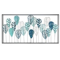 METAL WALL DECOR CRIBEAN LEAF (135 x 6.5 x 68 cms)