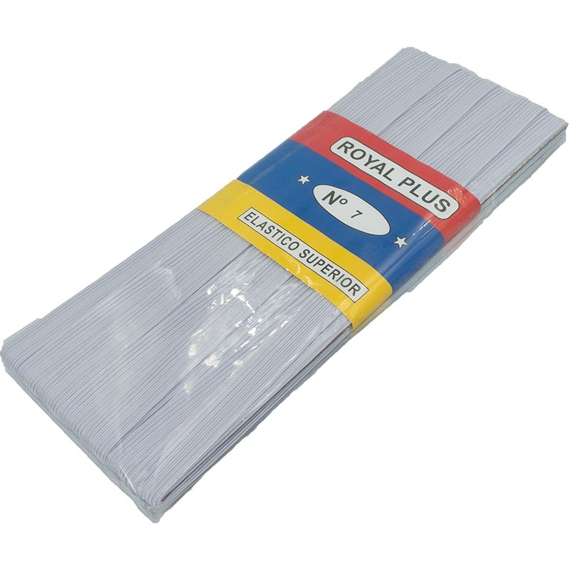 GENERICO - Elástico Blanco N°7 (12mm) de ancho, pieza de 10 mts