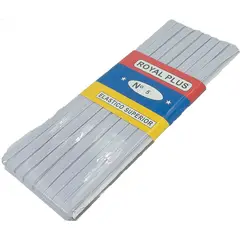 GENERICO - Elástico Blanco N°5 (7 a 8 mm) de ancho, pieza de 10 mts