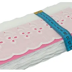 GENERICO - Broderie bordado 248 Pieza 13.70mt Color Blanco