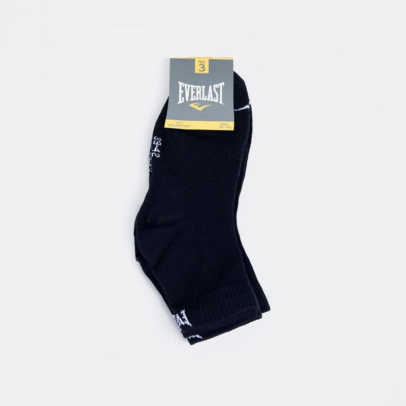 EVERLAST - Tripack Calcetines Quarter Negro Everlast EVERLAST