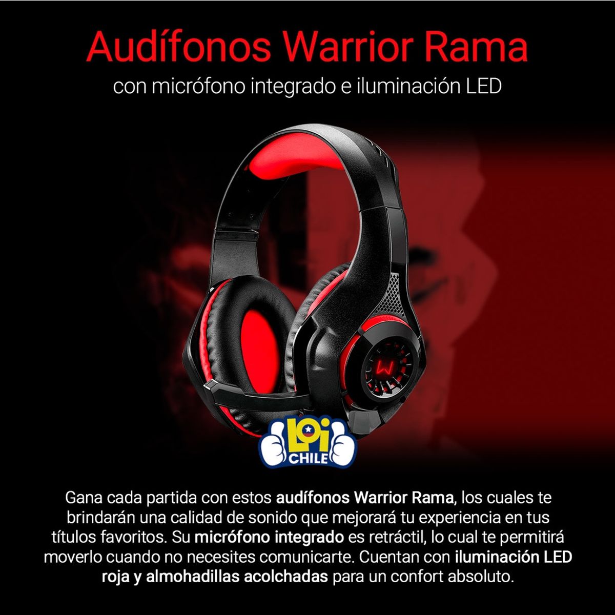 MULTILASER - Audífonos Gamer Warrior Rama PC PS4 Xbox One MULTILASER