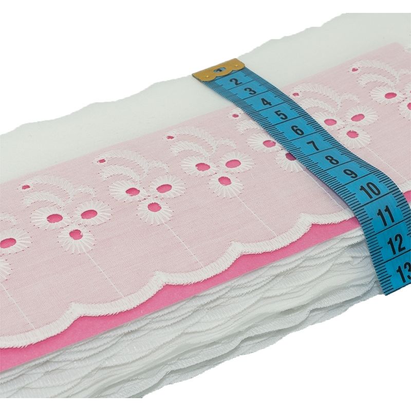 GENERICO - Broderie bordado 248 Pieza 6.50mt Color Blanco