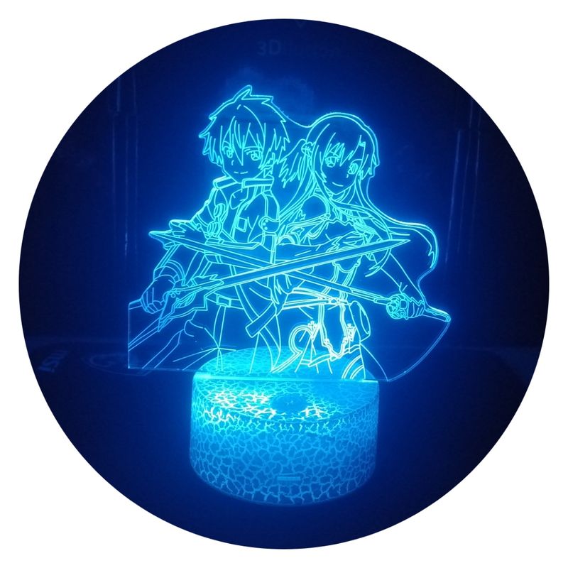 3DILUTION - Lámpara Led Sword Art Online SAO Base Agrietada