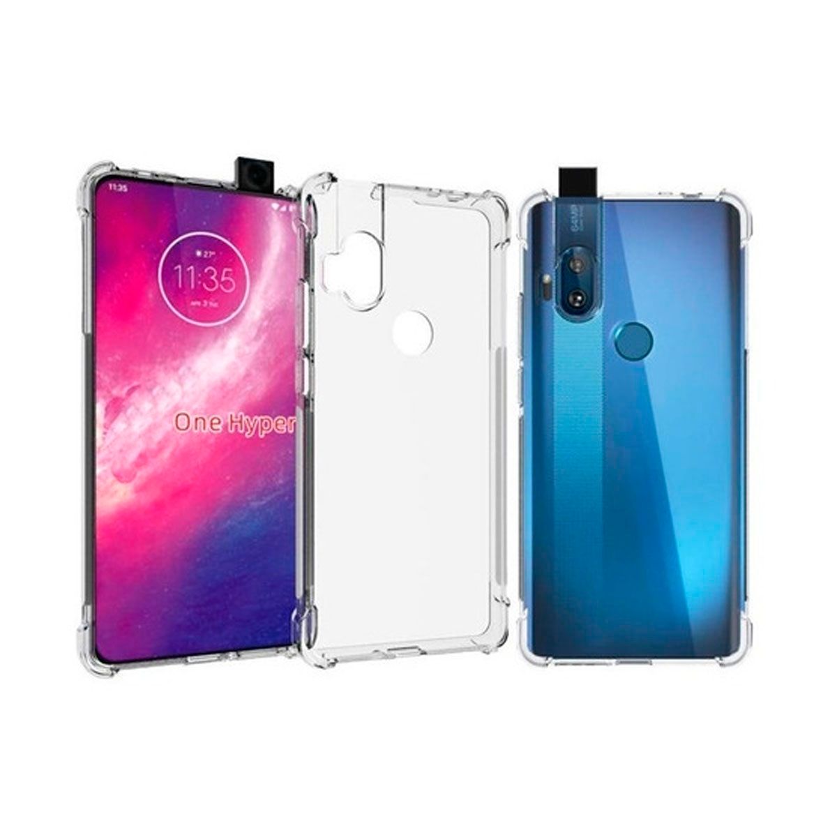 JOIGO - Carcasa Para Motorola One Hyper Transparente Reforzado