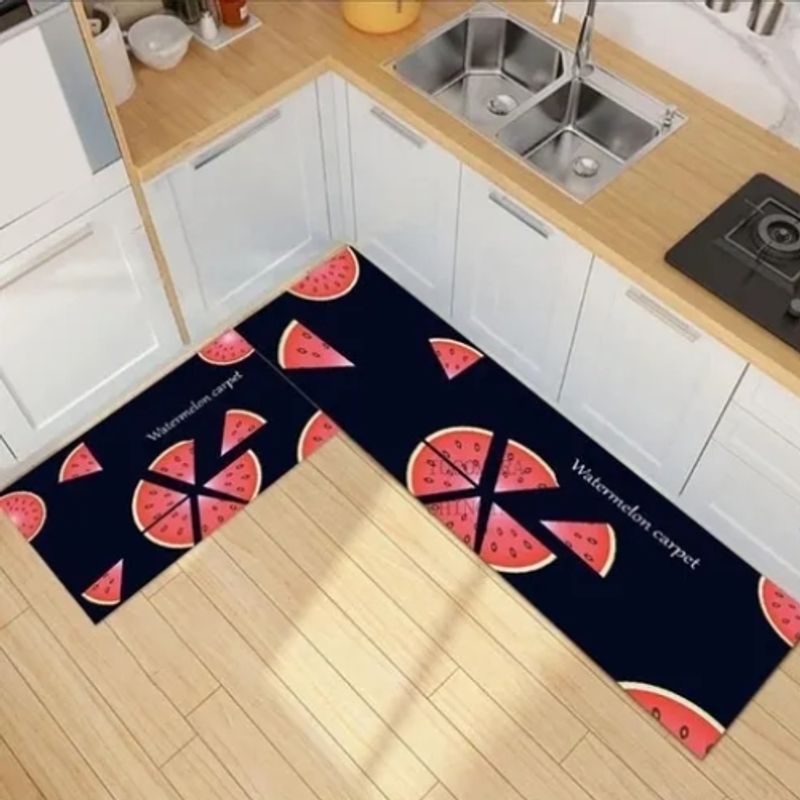 GENERICO - 2 Alfombras Cocina Pie De Cama Antideslizantes Entrada Baño