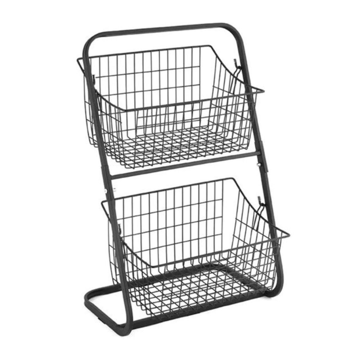 GENERICO - Organizador de Cocina Multifuncional 2 Niveles Negro
