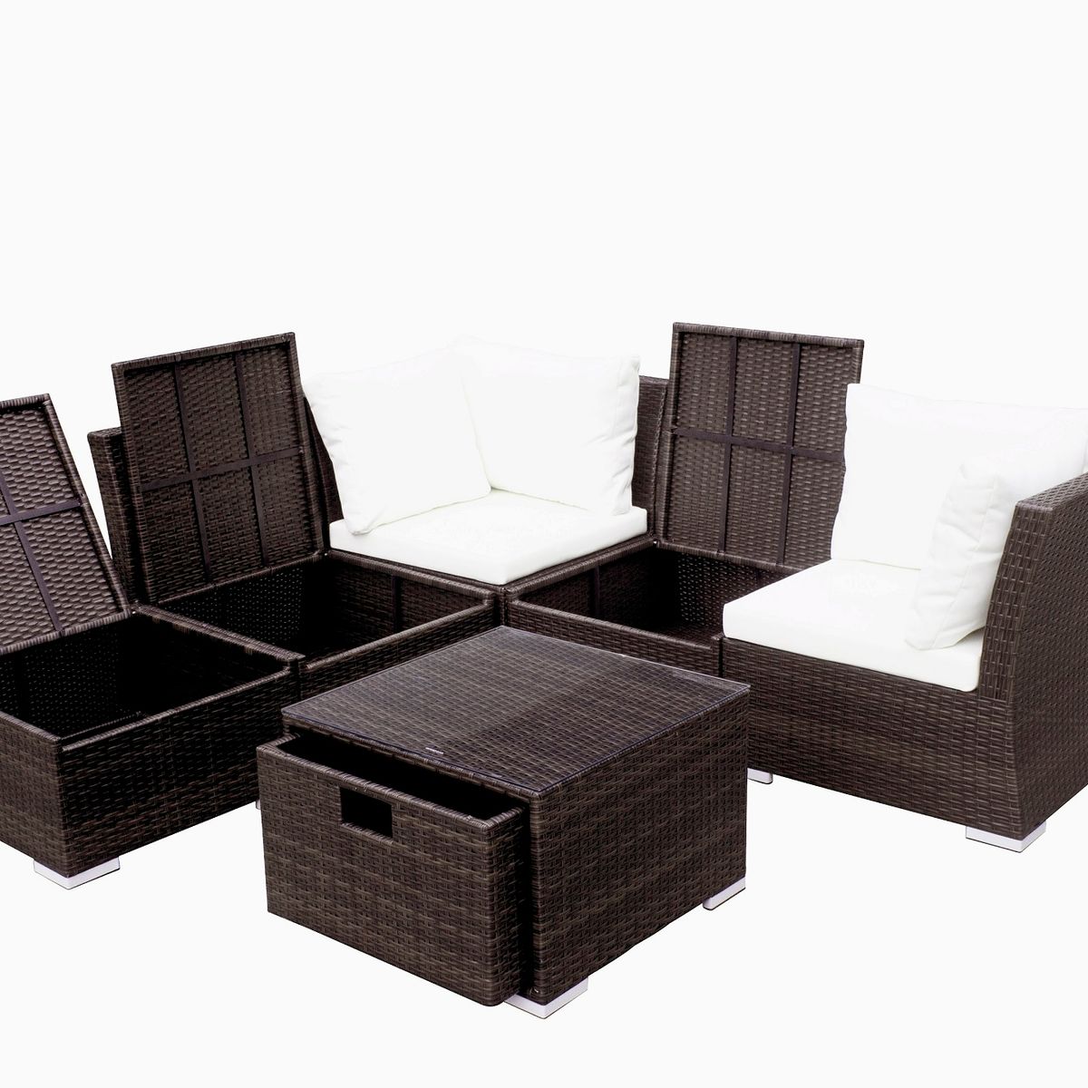 EL BARCO - JUEGO LIVING TERRAZA FRESNO CHOCOLATE