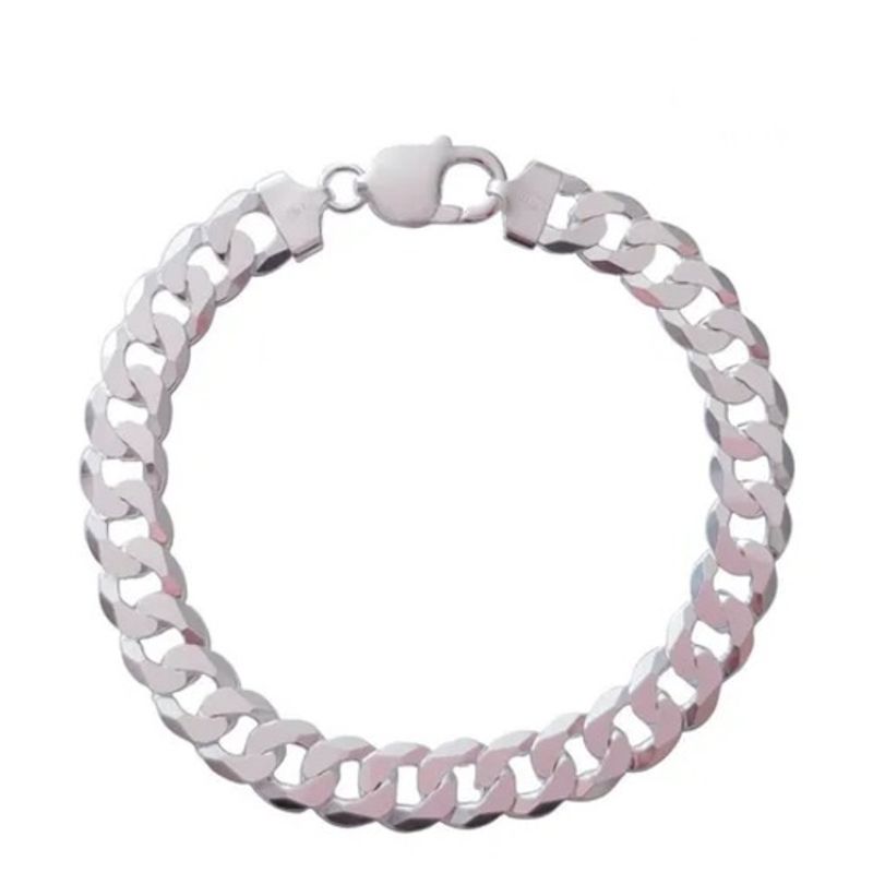 GENERICO - Pulsera Grumet Gruesa de Plata Italiana 925 para Hombre