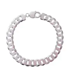 GENERICO - Pulsera Grumet Gruesa de Plata Italiana 925 para Hombre