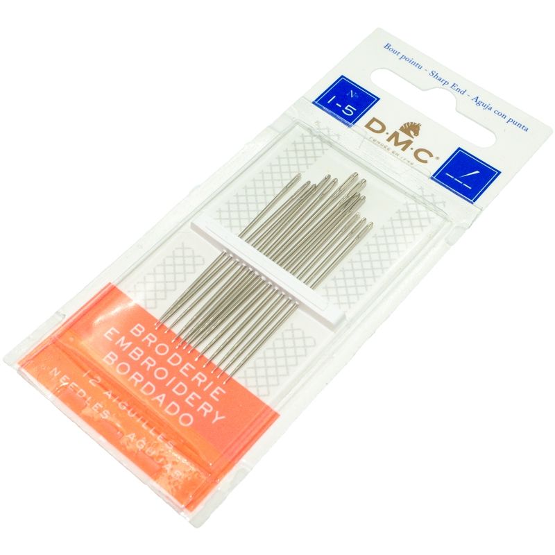 DMC - Agujas 1/5 para bordar y coser DMC 1-5 1765-1 set 12 uds