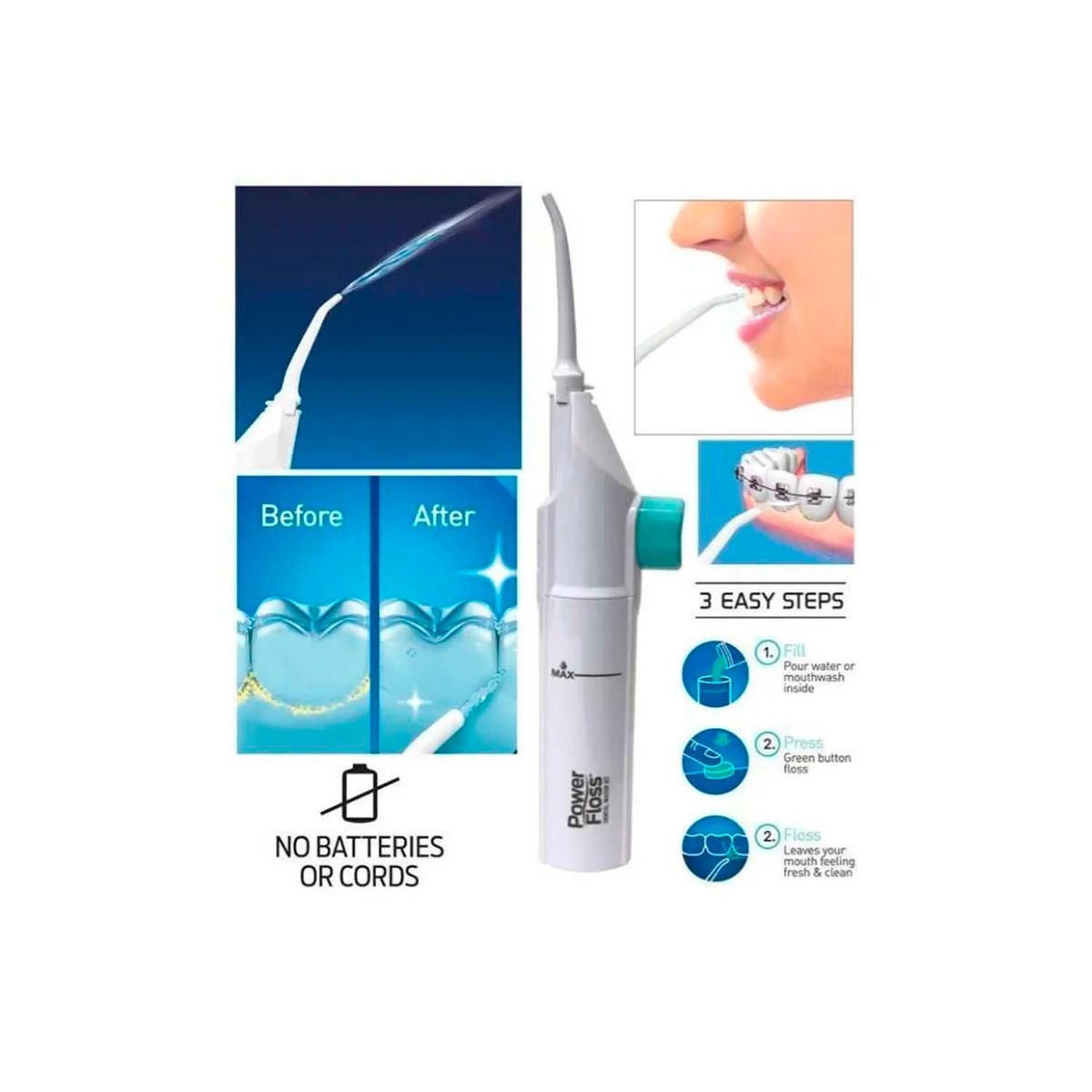 DBLUE - Irrigador Enjuague Para Limpieza Bucal