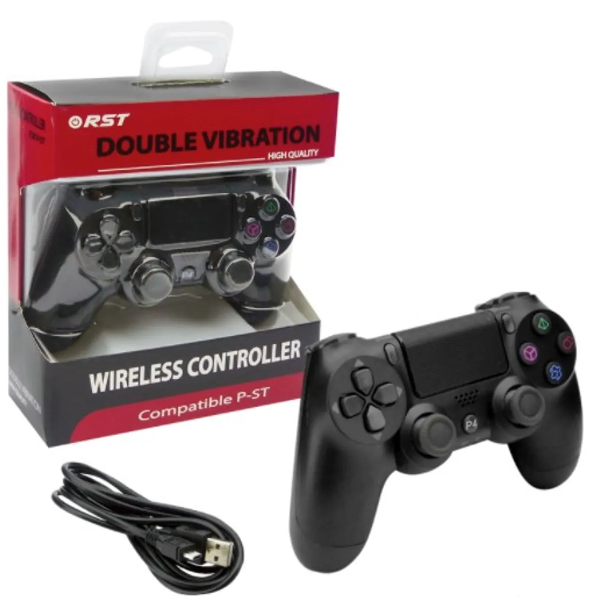 RST - Joystick Inalambrico PS4 Con Cable De Carga