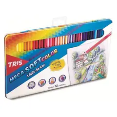 TRIS - Set 72 lápices de colores en caja metálica